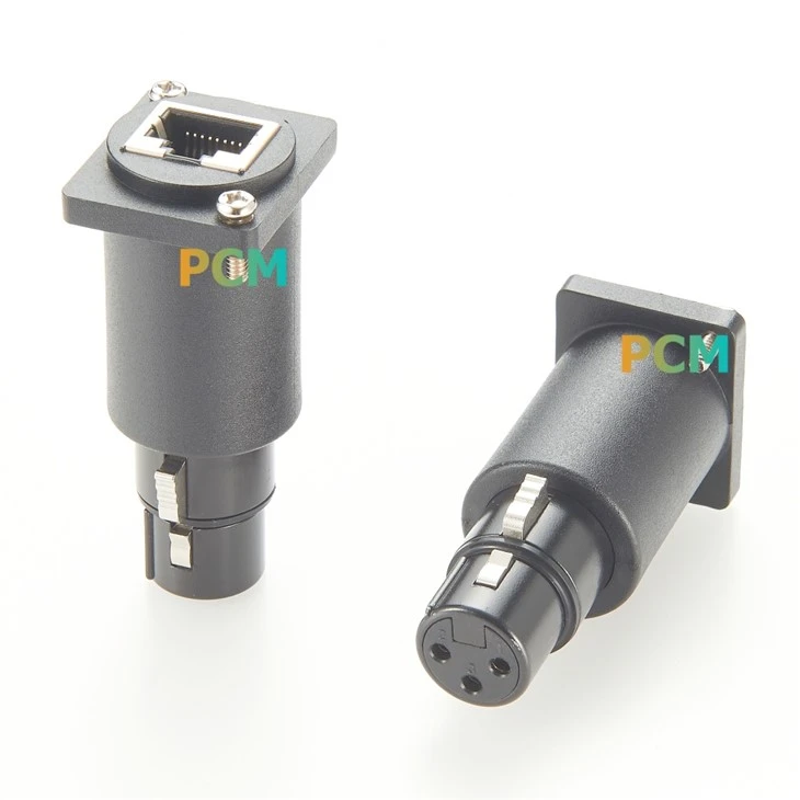 XLR Female to RJ45 Female Panel Mount Adapter factory