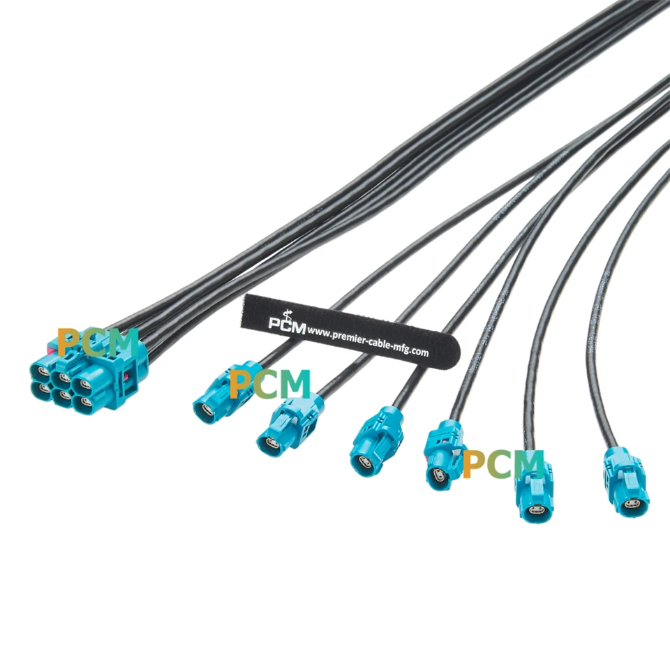6 In 1 H-MTD Gigabit Automotive Ethernet Robotaxi Cable factory