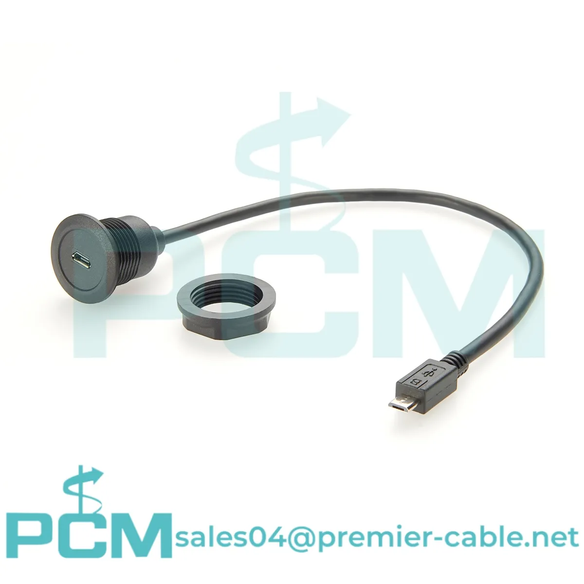 USB Micro-B 2.0 Mężczyzna do żeńskiego okrągłego panelu przedłuża