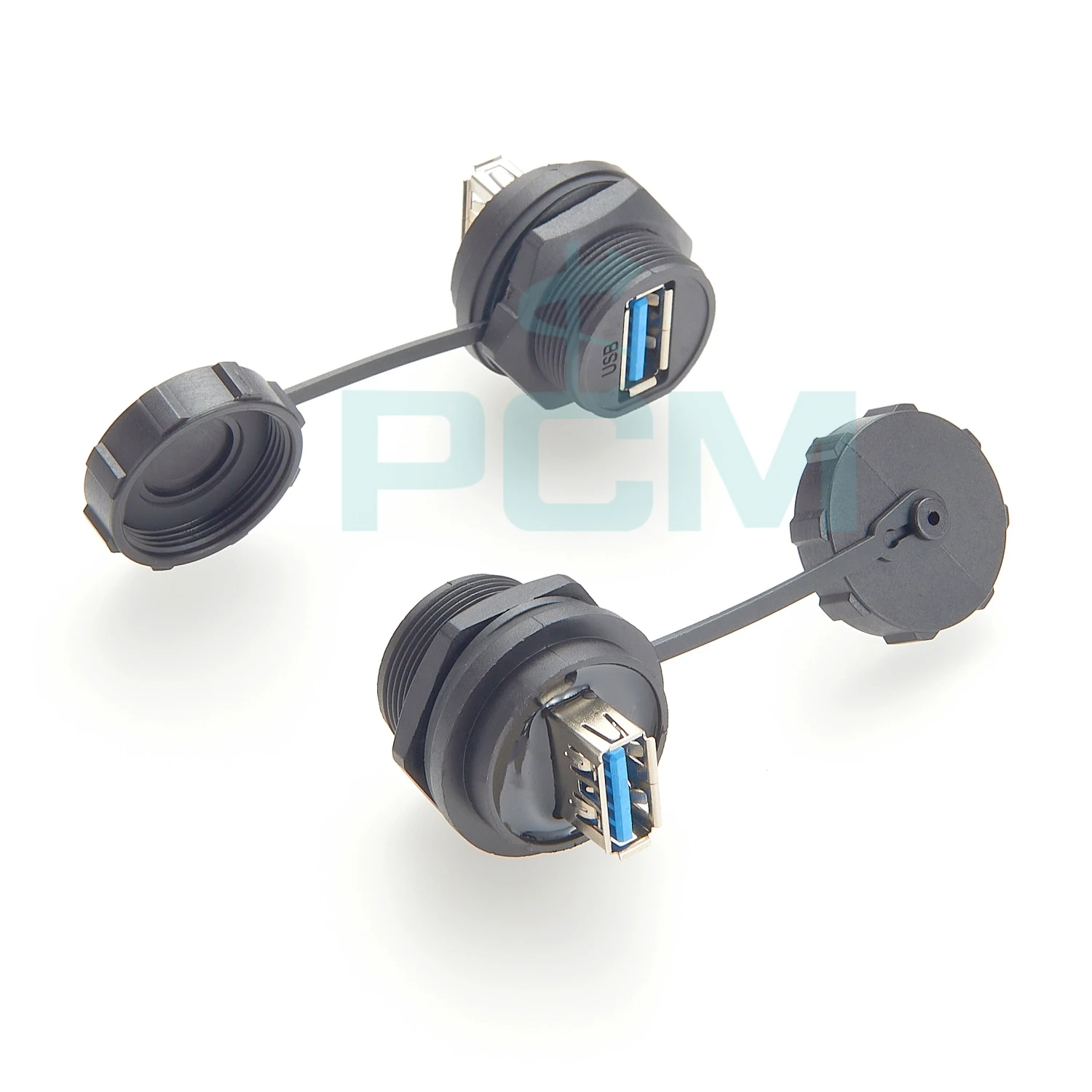 USB3.0. female - female dual port socket IP67
