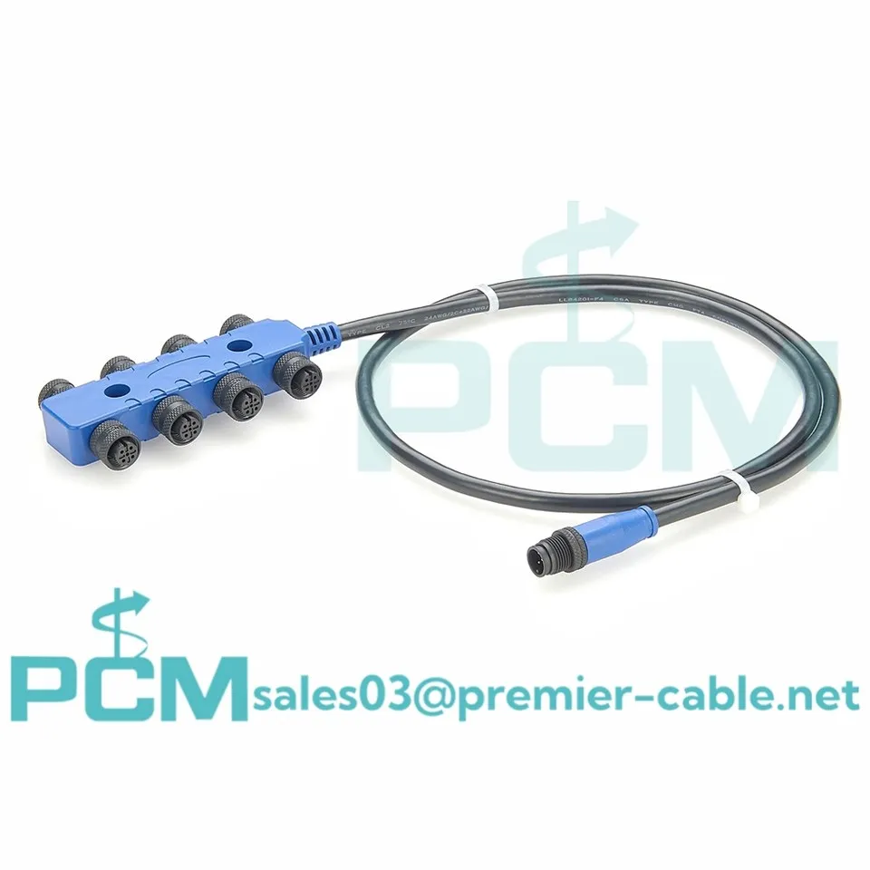 Multi-Port NMEA 2000 8 Way M12 Canbus Drop kabel