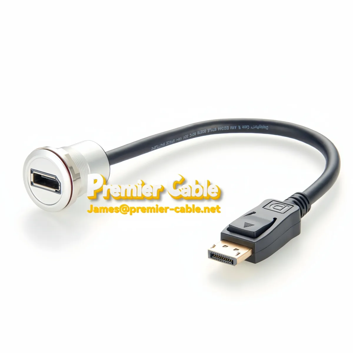 Panel Mount Feedthrough Connector Displayport Coupler