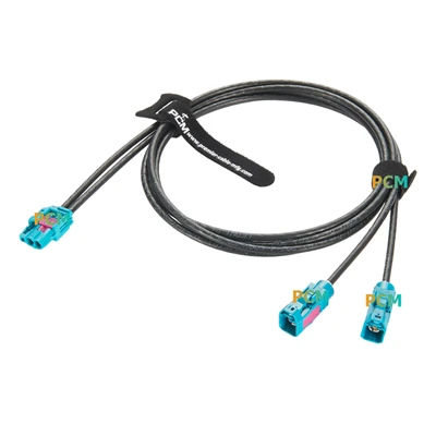 Podwójny pionowy kabel HFM Mini Fakra na 2 Fakra