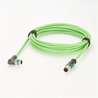 Kabel Ethernet Patch M12 4 Pin do kabla RJ45 Profinet kąt prosty