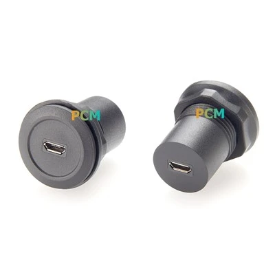 Micro-B USB 2. 0 żeńskie podwodne złącze mocowania panelu okrągłego panelu