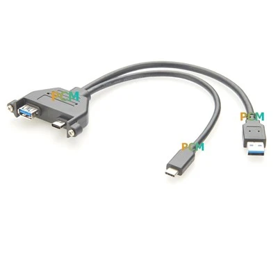 Zamonstruj panelu USB 3.0 i type-C podwójne kable portów