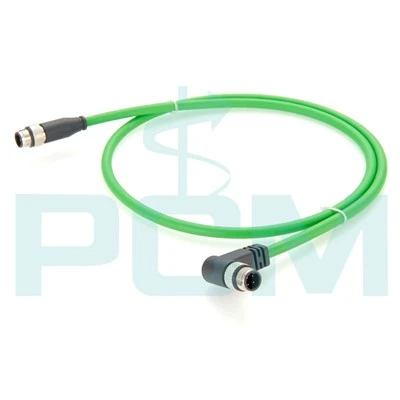 Kabel połączeniowy Profinet Ethercat Cat5e D-Code M12 do M12 męski kątowy