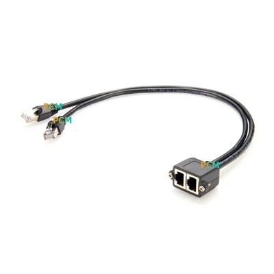 Kabel do montażu panelowego z 2 portami RJ45