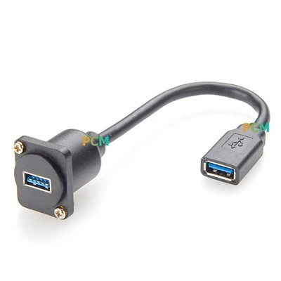 USB 3. 0 żeńskie do żeńskiego panelu łącznika przejdź przez adapter