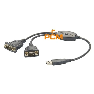 Dwuportowy kabel USB na RS232 DB9 z chipami FTDI